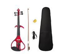 Set Di Violini Elettrici 4/4 Con Corpo In Legno Massello, Cordiera In Ebano Con Cavo Audio Con Arco In Legno Brasiliano