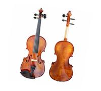 Set di violino 1/2 fiamma in acero fatto a mano, strumento per principianti con custodia, arco brasiliano in legno (1/2)