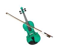 Set Di Violino 4/4 In Legno Massello Verde Con Custodia E Accessori Per Esercitarsi Professionalmente Con Gli Strumenti A Corda. Violino(Green)