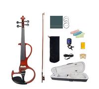 Set Di Violino Elettrico 4/4 Full Size Raccordi In Ebano Con Arco In Legno Brasiliano Corde Per Violino Sintonizzatore A Ponte Custodia Per Cavo Audio Borsa In Nylon