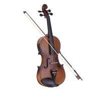 SET di violino elettrico acustico 4/4 a grandezza naturale corpo in legno massello cordiera poggiaspalla 4/4(Color:Natural)