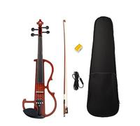 Set Di Violino Elettrico Corpo In Legno Massello Selezionato Raccordo In Ebano Con Custodia Per Violino In Tela Ponte Con Arco In Legno Brasiliano