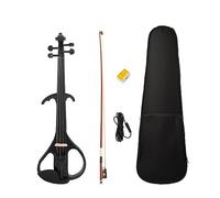 Set Di Violino Elettrico Nero 4/4 Violino Violino Con Arco In Legno Brasiliano Custodia Per Violino Cavo Audio Violino Per Studenti