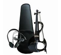 Set Di Violino Elettrico Silenzioso 4/4 Per Principianti Professionisti Con Custodia E Accompagnamento Violini Acustici(Black)