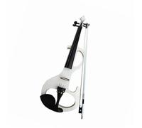 Set Di Violino Elettrico Silenzioso 4/4 Per Principianti Professionisti Con Custodia E Accompagnamento Violini Acustici(White)
