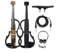 Set Di Violino Per Principianti 4/4 Violino Elettroacustico Senza Testa Violino Elettrico Silenzioso In Fibra Di Carbonio Con Custodia Per Il Trasporto Del Cavo Per Cuffie Con Arco Per Violino(Set 1)