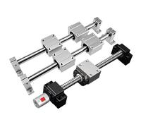 Set di viti a ricircolo di sfere for asse ottico Albero lineare OD12mm 16mm + SCS12UU SCS16UU Blocchi di cuscinetti lineari SK12 SK16 e SFU1605 Set di viti a ricircolo di sfere(SCS16UU EKEF12,300mm)