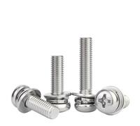 Set di viti a testa cilindrica con impronta a croce Phillips in acciaio inossidabile 316, rondella elastica, guarnizione semplice, combinazione M3, M4, M5, M6(25mm,M4(20pcs))