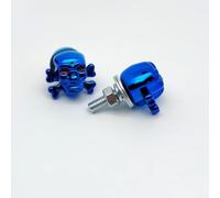 Set di viti a testa ossea M6 per auto e moto, fissaggio resistente, rosso, oro, blu, argento, verde, viola, titanio, arancione, nero (blu)