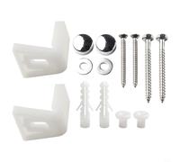 Set di viti ad angolo in acciaio inox per fissaggio a pavimento con copriwater e copridadi per una presa sicura per WC, padella, bidet o piedistallo, installazione in bagno, include