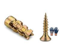 Set Di Viti Ad Espansione Corte Da 6×14 Mm, Viti E Ancoraggi for La Riparazione Delle Cerniere Dell'armadio, Ripristino Della Filettatura Spelata, Adatto for Fori Da 6 Mm(100pcs)