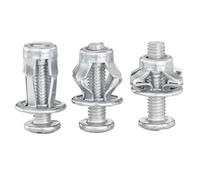 Set di viti con dado di espansione da 4-100 pezzi, testa tonda, design con scanalatura a croce, fissaggio sicuro di lamiere cave, superfici metalliche, rivetti a petalo(12PCS,M5x25)