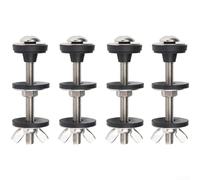 Set di viti di fissaggio M6 per serbatoi WC con rondelle piatte in gomma e anelli di tenuta in acciaio inossidabile 304 per prestazioni durevoli e resistenti alla ruggine (1 set da 4)