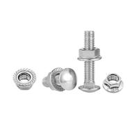 Set di viti e dadi for carrozze in acciaio inossidabile 304, testa semitonda, collo quadrato, bullone speciale for cremagliera M4-M12 GB12 DIN603 DIN6923(35mm,M6 5pcs)