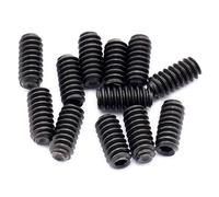 Set di viti esagonali per regolazione dell'altezza del ponte della sella della chitarra, 12 pezzi per US/Pollici e Metrico - MonsterBolts (metrico - M3 x 10 mm, nero)