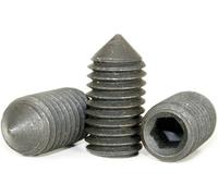 Set di viti in lega di ossido nero, con attacco esagonale, punta a cono, 5-40, lunghezza 3/16" (confezione da 50)