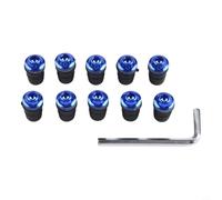 Set di viti per carenatura moto, 10 pezzi, anticorrosione (blu) | Per lega di alluminio premium, rivestimento resistente alla ruggine, forte struttura metallica, lunga durata per la durata