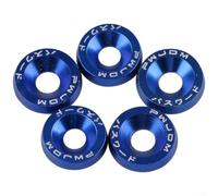 Set di viti per guarnizioni M6 per parafango e targa, 10 pezzi, testa esagonale, autofilettanti con guarnizione in EPDM, in lega di alluminio e ferro, multicolore, fissaggio per carrozzeria auto (blu)