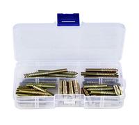 Set di viti per legno a doppia estremità PolyGen per unire legname, bullone a doppia testa M5 per giunti strutturali, un connettore per mobili per la lavorazione del legno per