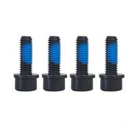 Set di viti per montaggio freni a disco per bicicletta, 4 pezzi, M6 x 18 mm, compatibili con freni a zoom, acciaio al carbonio temprato con finitura nera, progettato per mantenere un fissaggio sicuro