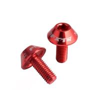 Set di viti per portaborraccia per bicicletta, in lega di alluminio 7075, 5 x 12 mm, lavorate a CNC per migliorare le prestazioni (rosso)