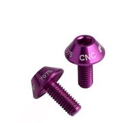 Set di viti per portaborraccia per bicicletta, in lega di alluminio 7075, 5 x 12 mm, lavorate a CNC per migliorare le prestazioni (viola)