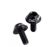 Set di viti per portaborraccia per bicicletta, in lega di alluminio 7075, 5 x 12 mm, lavorate a CNC per migliorare le prestazioni (nero)