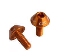 Set di viti per portaborraccia per bicicletta, in lega di alluminio 7075, 5 x 12 mm, lavorate a CNC per migliorare le prestazioni (dorato)