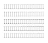 Set di viti per rivetti in acciaio inossidabile, confezione da 100 elementi di fissaggio a testa tonda M2.5 per progetti di pelletteria, abbigliamento, album e artigianato (3,5 * 15 * 7mm)