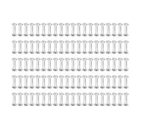 Set di viti per rivetti in acciaio inossidabile, confezione da 100 elementi di fissaggio a testa tonda M2.5 per progetti di pelletteria, abbigliamento, album e artigianato (3,5 * 14 * 7mm)