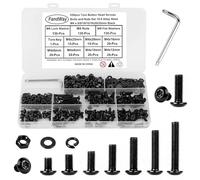 Set di viti Torx, 520 viti a testa bombata Torx, viti filettate a testa tonda per macchina, dadi e rondelle, assortimento con punte T20.