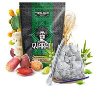 Set di yerba mate Guarani Ashwagandha Cactus con accessori | Yerba mate con ashwagandha e ginseng | Calabash, bombilla e accessori | Yerba mate del Paraguay | Caffeina naturale | 500g | 0,5kg
