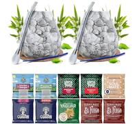 Set di Yerba mate per due persone con accessori | Yerba mate Yaguar, Verde Mate, Soul Mate, Guarani, El Fuego, Rio Parana | Calabash, bombilla e accessori | 10x50g | Caffeina naturale | 500g | 0,5kg