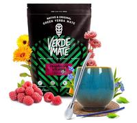 Set di yerba mate Verde Mate Green Raspberry Vitality con accessori | Lampone e guaranà | Calabash, bombilla e accessori | Yerba mate brasiliano | Caffeina naturale | 500g | 0,5kg