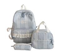 Set di zaino per la scuola per adolescenti, 3 pezzi, per la scuola e la | Set di zaino per la scuola, zaino e tasche abbinate secondo l'immagine principale, tela, scuola, campus