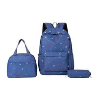 Set di zaino per la scuola per adolescenti, 3 pezzi, per la scuola e la | Set di zaino per la scuola, zaino e tasche abbinate secondo l'immagine principale, nylon, scuola, campus