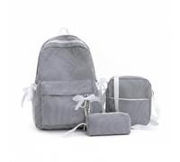 Set di zaino per la scuola per adolescenti, a righe, 3 pezzi, per la scuola | Set di zaino per la scuola, zaino e tasche abbinate secondo l'immagine principale, poliestere, scuola, campus