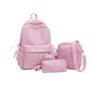 Set di zaino per la scuola per adolescenti, a righe, 3 pezzi, per la scuola | Set di zaino per la scuola, zaino e tasche abbinate secondo l'immagine principale, poliestere, scuola, campus