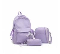 Set di zaino per la scuola per adolescenti, a righe, 3 pezzi, per la scuola | Set di zaino per la scuola, zaino e tasche abbinate secondo l'immagine principale, poliestere, scuola, campus