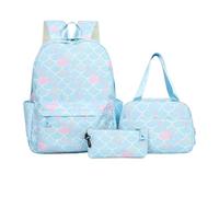 Set di zaino per la scuola per adolescenti, alla moda, per la scuola e la | Set di zaino per la scuola, zaino e tasche abbinate secondo l'immagine principale, nylon, scuola, campus
