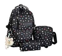 Set di zaino per la scuola per adolescenti, versatile in tre pezzi, per la | Set di zaino per la scuola, zaino e tasche abbinate secondo l'immagine principale, nylon, scuola, campus