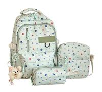 Set di zaino per la scuola per adolescenti, versatile in tre pezzi, per la | Set di zaino per la scuola, zaino e tasche abbinate secondo l'immagine principale, nylon, scuola, campus