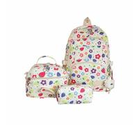 Set di zaino per la scuola per ragazzi e bambini, con stampa, per la scuola | Set di zaino per la scuola, zaino e tasche abbinate secondo l'immagine principale, nylon, scuola, campus