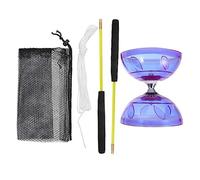 Set Diablo da giocoleria per bambini Principianti Set Diabolo 4 pezzi / Cuscinetti mobili in plastica morbida e flessibile Giocattolo Diabolo con bastone, cordino e borsa a rete per giocattoli divert