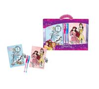 SET DIARI SEGRETI PRINCIPESSE DISNEY LUCCHETTO CHIAVI PENNE GLITTERATE COLORATE