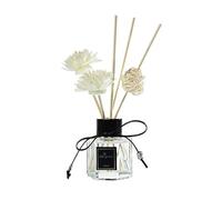 Set diffusore di olio profumato, 50 ml, elegante bottiglia di vetro con bastoncini naturali, senza fiamma, con olio essenziale, diffusore di aromi decorativo per camera da letto e soggiorno, design