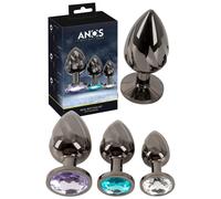 Set Dilatatori Anali Plug In Metallo Con Pietra SexToy Anale Per Giochi Erotici