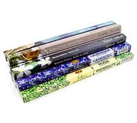 Set d'incenso alle erbe, pacchetto da giardino con 7 varietà diverse, bastoncini d'incenso indiano, 14 confezioni da 8 bastoncini ciascuna, tempo di combustione circa 30 min