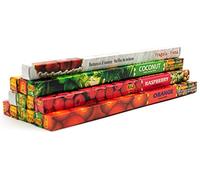 Set d'incenso Frutta, Bundle di frutta con 7 varietà diverse, bastoncini d'incenso indiano, 14 confezioni da 8 bastoncini ciascuna, tempo di combustione circa 30min