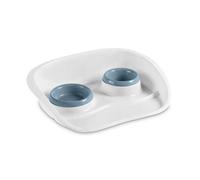 Set Dinner composto da vassoio in plastica con 2 ciotole per cani e gatti Recor